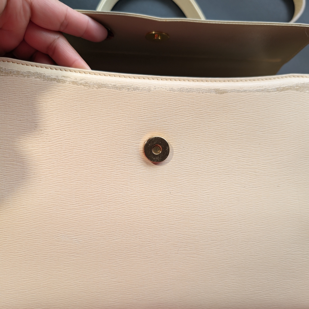 Burberry Cream Tote with Gold Hardware - Picture 2 of 3